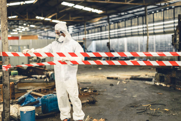 Professional Sewage Cleanup technician working in Abington, PA